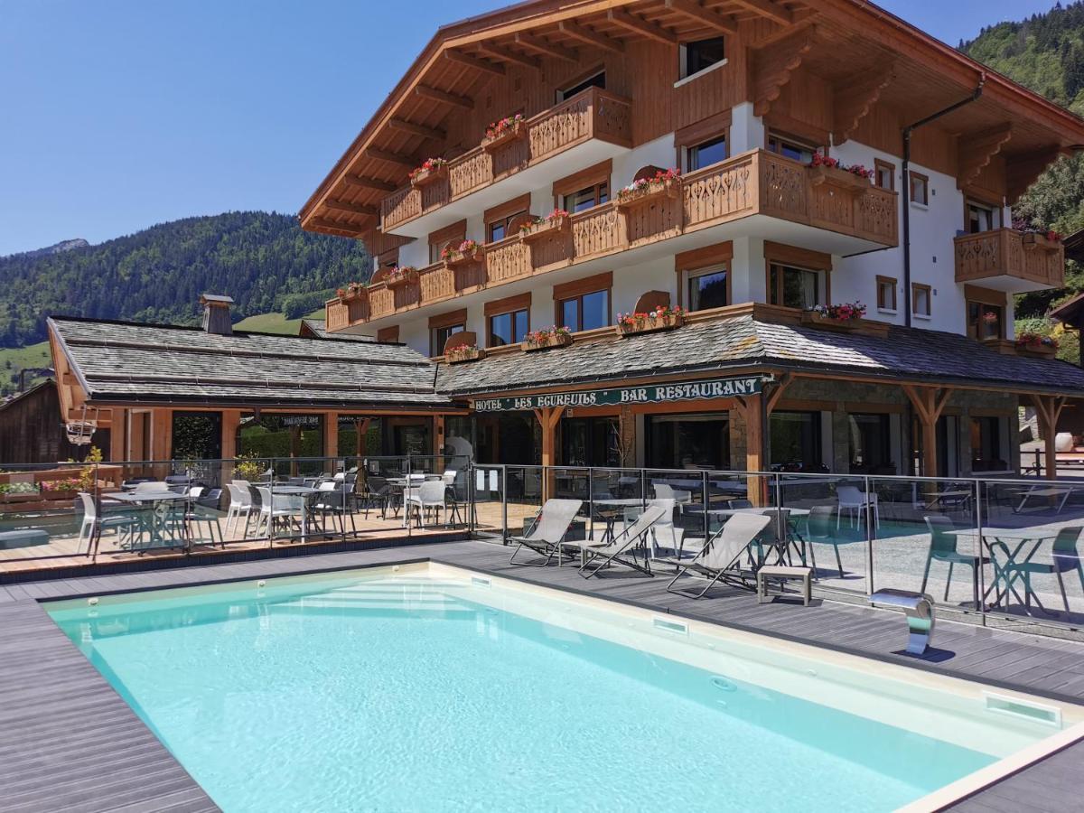 Hotel-Chalet Les Ecureuils Restaurant, Piscine, Garage Le Grand-Bornand Dış mekan fotoğraf